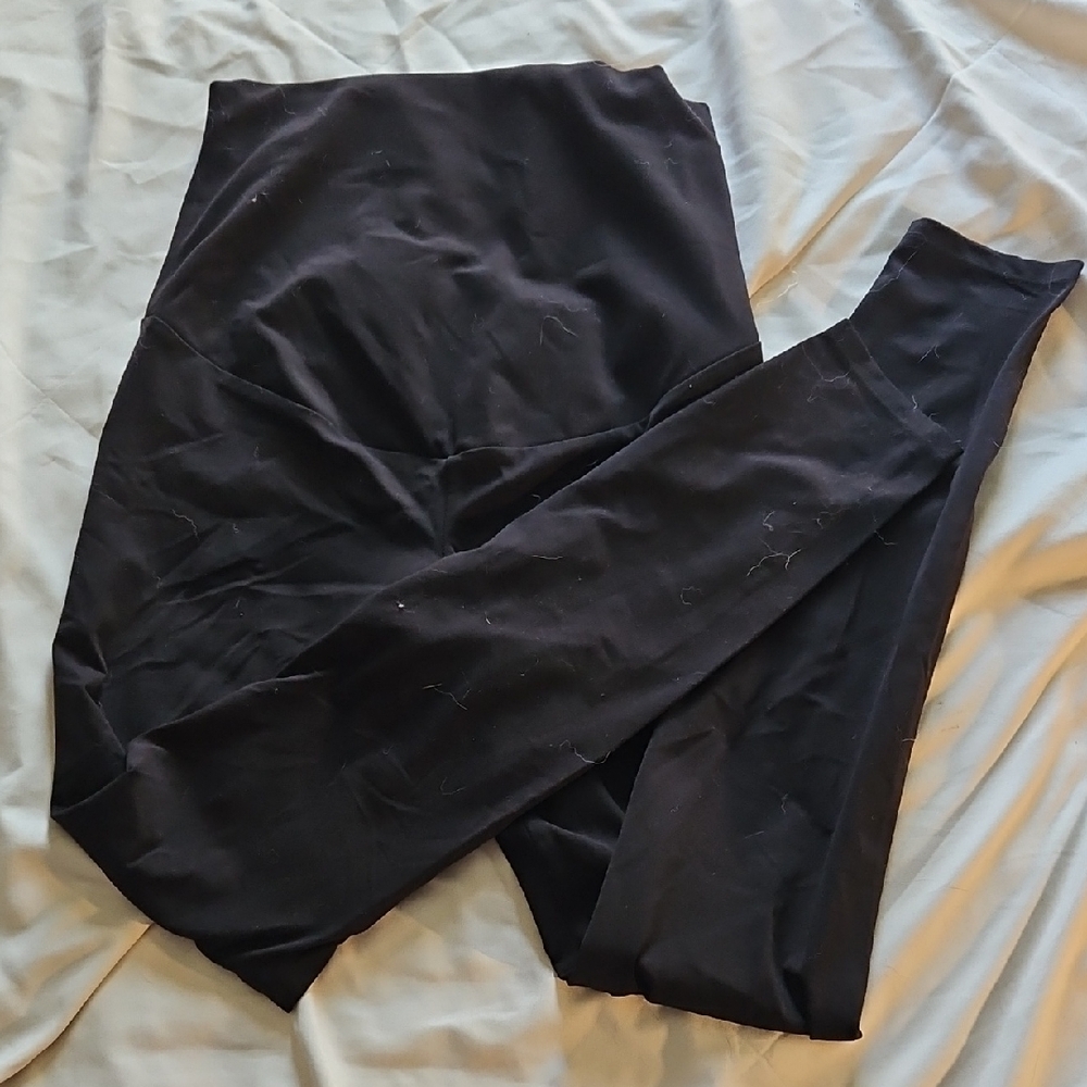 Sz XS Thyme Maternity Black Leggings - GC
